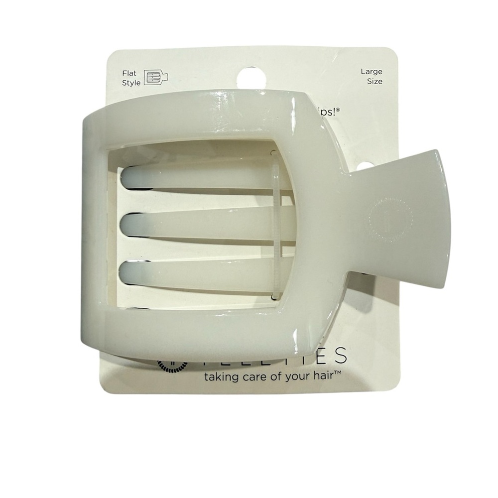 Brand new! Teleties Flat Hair Claw Clip (Coconut White)
